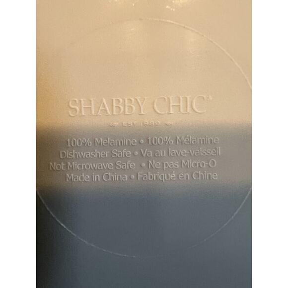 Shabby Chic Floral Blue White Melamine 18” Serving Tray Spring Summer - Picture 3 of 4